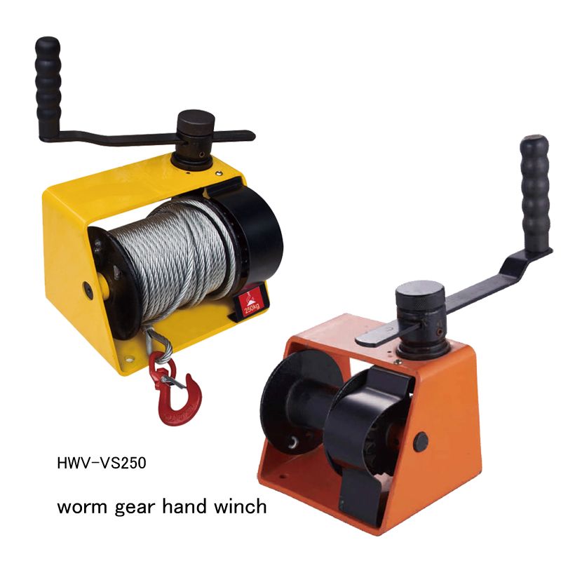 HWV VS Heavy Duty Worm Gear Hand Winch dengan Selflock